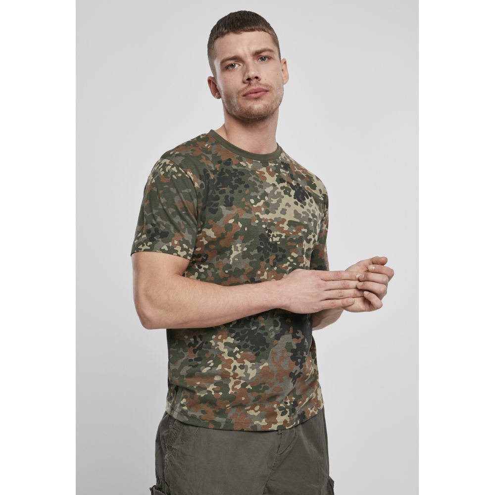 Brandit - Basic Mens T-shirt - Green/Brown